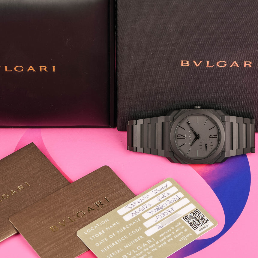 2021 Bvlgari Octo Finissimo in black ceramic, reference 103077: Top conditions & full set