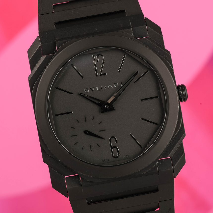2021 Bvlgari Octo Finissimo in black ceramic, reference 103077: Top conditions & full set