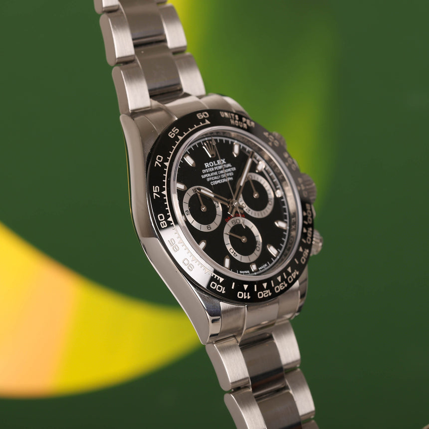 2018 Rolex Daytona ref 116500LN black dial: Full set & Like New & Stickers