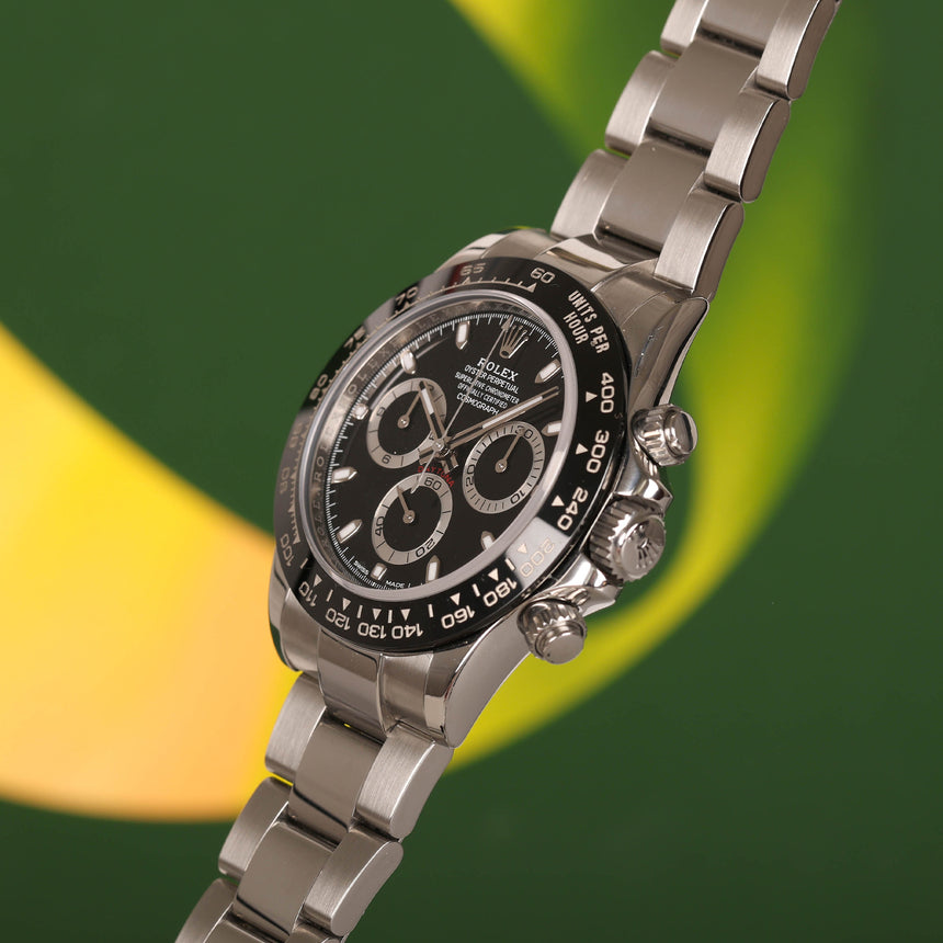 2018 Rolex Daytona ref 116500LN black dial: Full set & Like New & Stickers