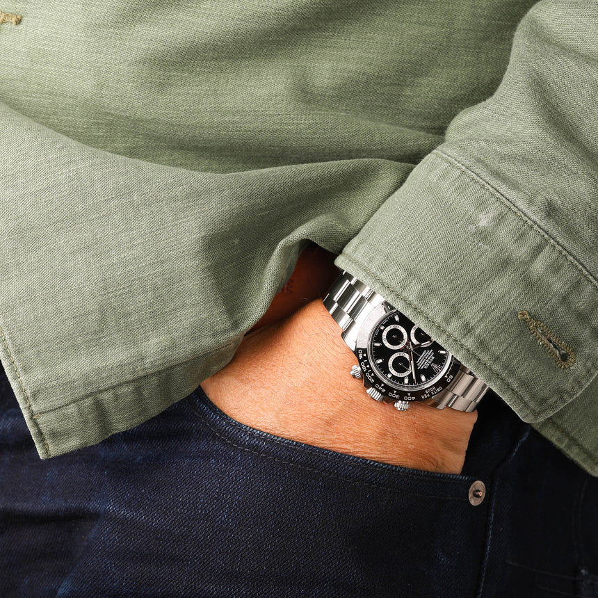 2018 Rolex Daytona ref 116500LN black dial: Full set & Like New & Stickers