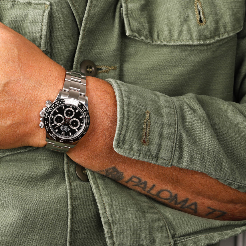 2018 Rolex Daytona ref 116500LN black dial: Full set & Like New & Stickers