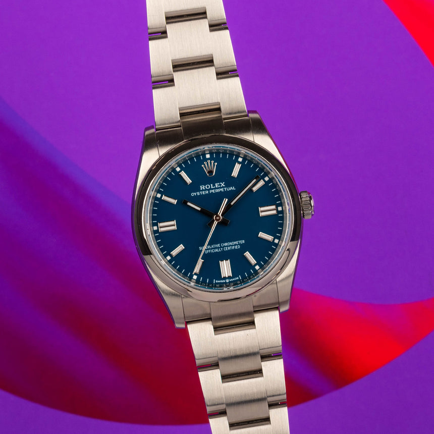 2025 June Rolex New sunray Royal Blue dial Ref: 126000 Full Set NEW & STICKERS