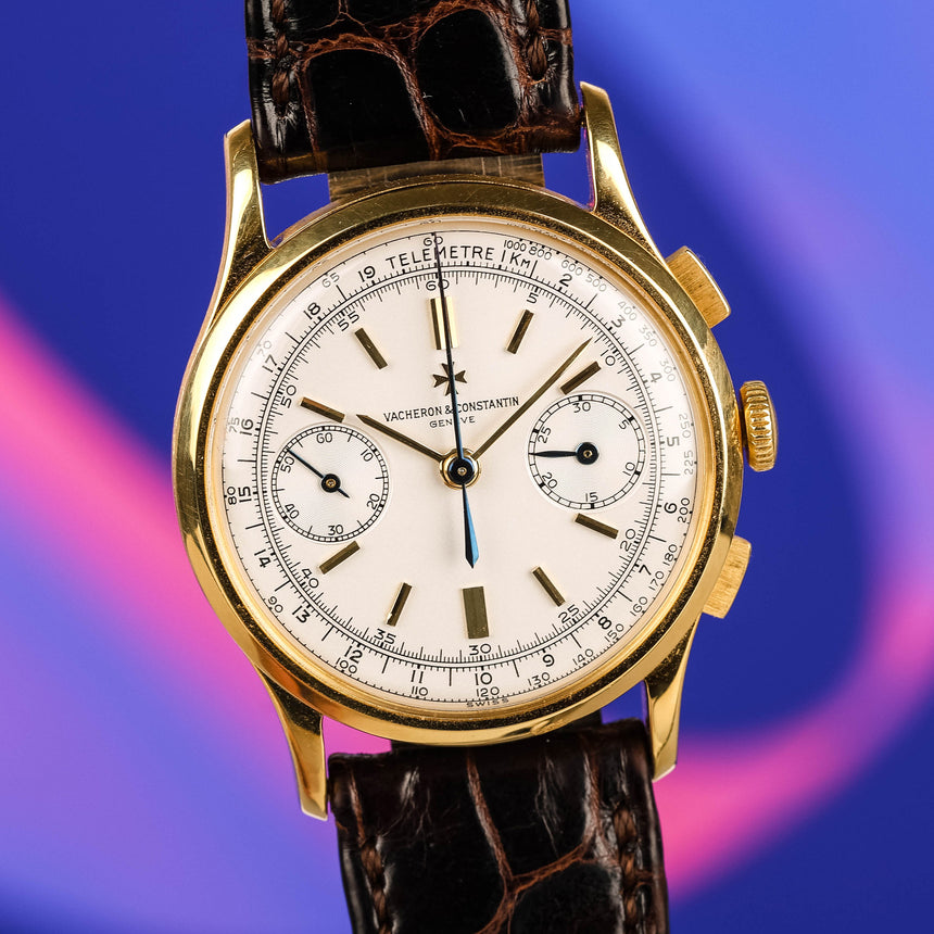 1962 Vacheron Constantin chronograph, ref 4072 : Full set & Extrait & 2024 VC Service