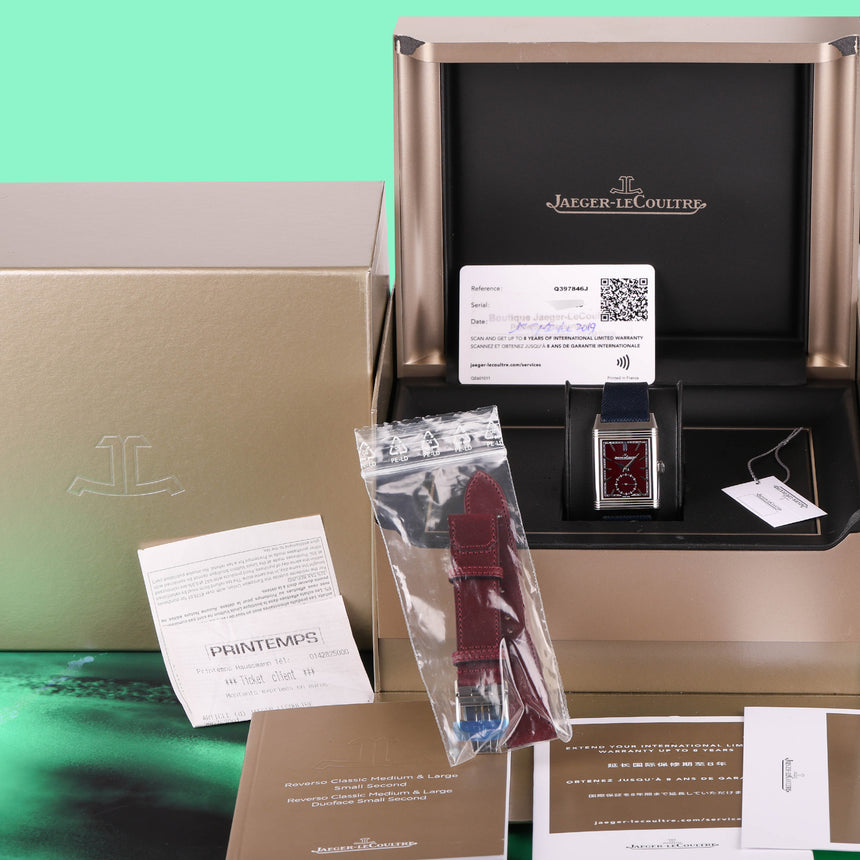 2019 JLC Reverso Tribute Small Seconds ref Q397846J : Full set & Like New