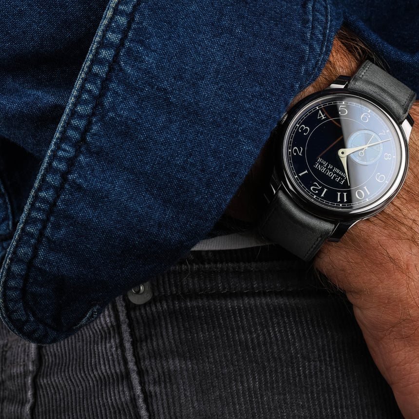 2017 François-Paul Journe Chronometre souverrain BLEU: Full set & serviced (23 FPJ)