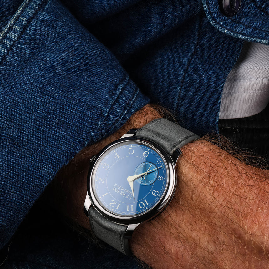 2017 François-Paul Journe Chronometre souverrain BLEU: Full set & serviced (23 FPJ)