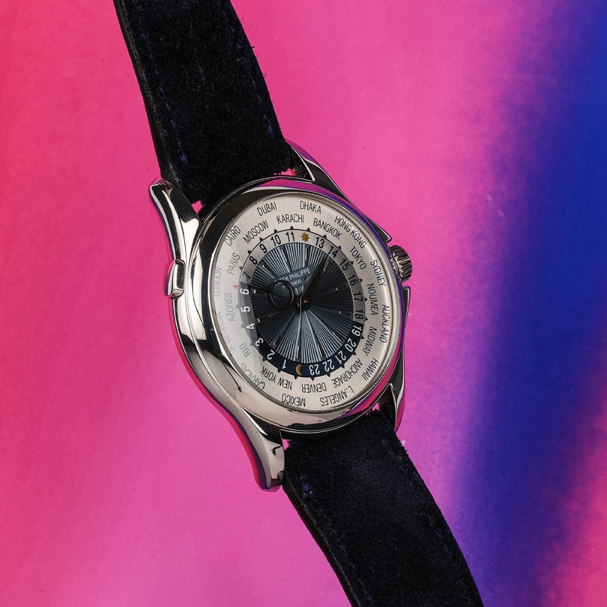 2012 Patek Philippe & company Worldtime in platinum, reference 5130P: Full set