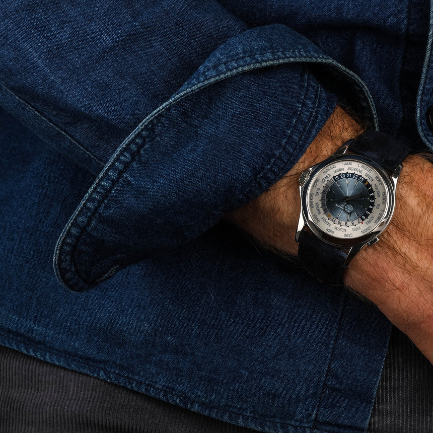 2012 Patek Philippe & company Worldtime in platinum, reference 5130P: Full set