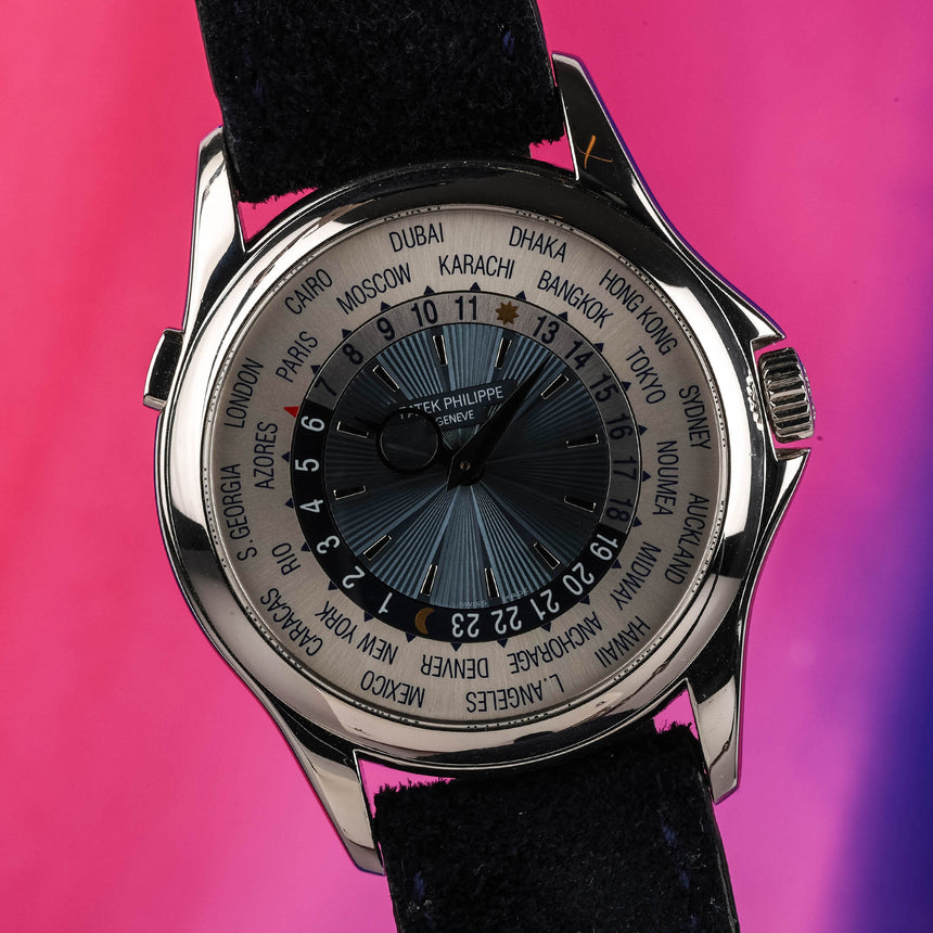 2012 Patek Philippe & company Worldtime in platinum, reference 5130P: Full set