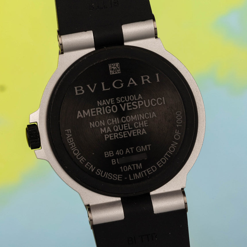 2023 Bulgari Aluminium GMT Speciale Amerigo Vespucci Ref: 103702 Limited Edition Full Set