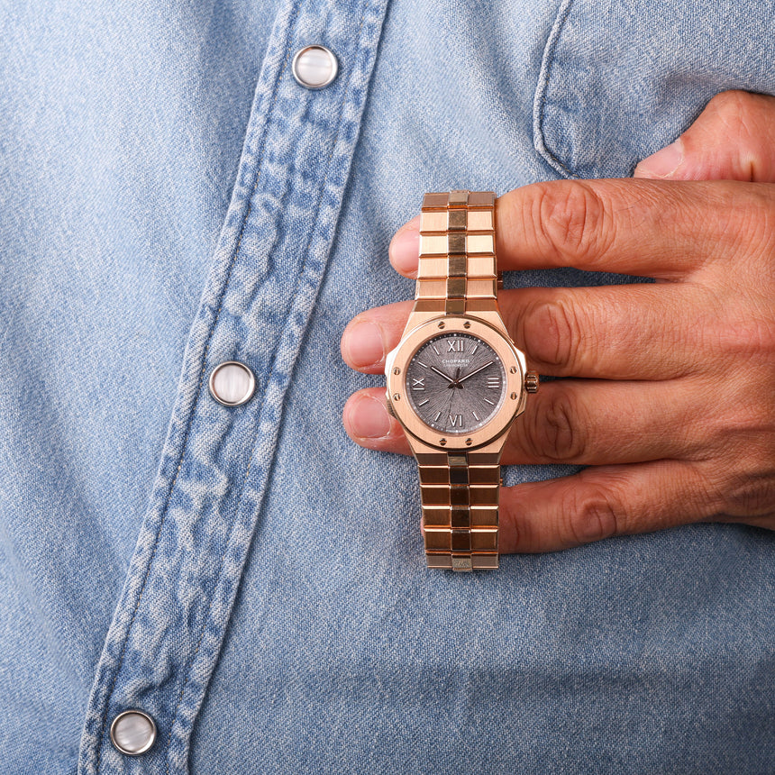 2024 Chopard Alpine Eagle 36mm Medium Size Rose Gold ref: 295370-5001 Full setTop