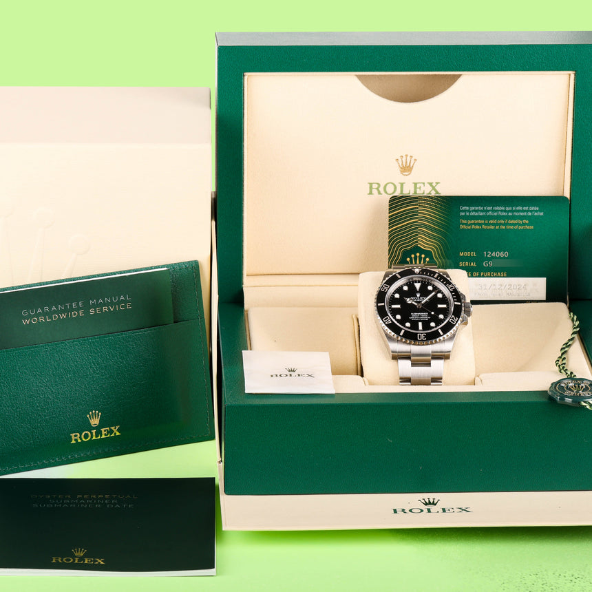 2024 Rolex Submariner no date, ref: 124060 Full Set & Stickers