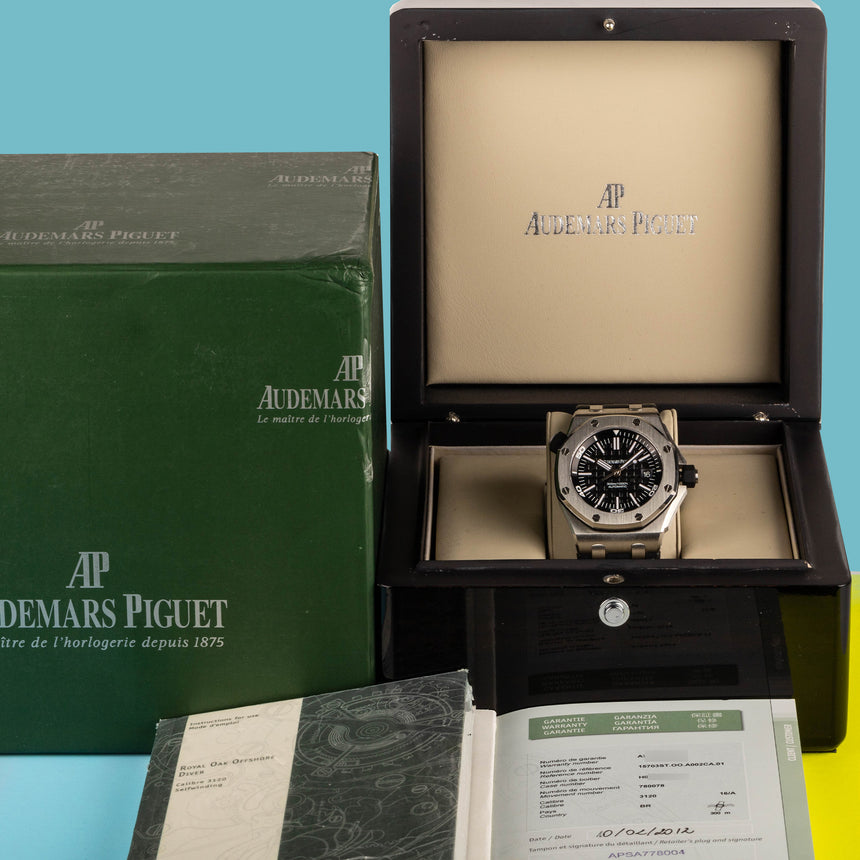2012 Audemars Piguet RO Offshore ref 15703st : FULL SET & 2021 AP Service !!