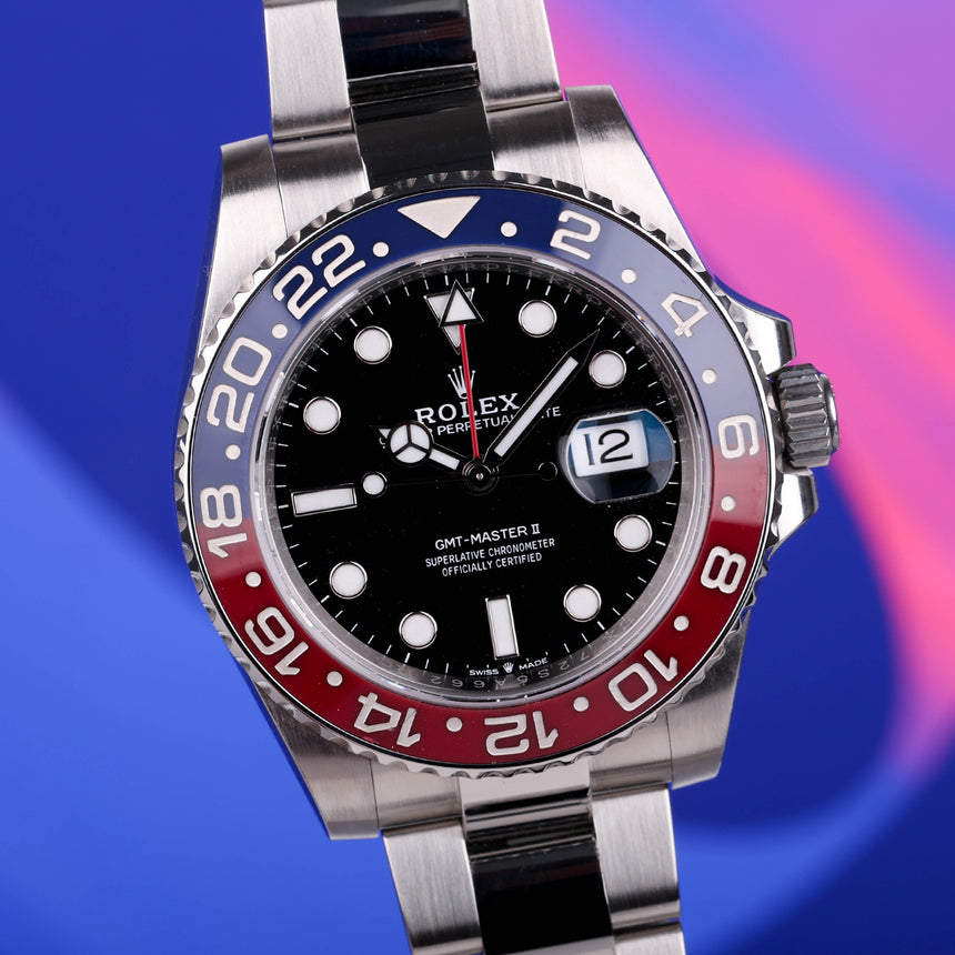 2021 Rolex GMT Master "Pepsi" ref 126710BLRO: Top conditions & FULL SET