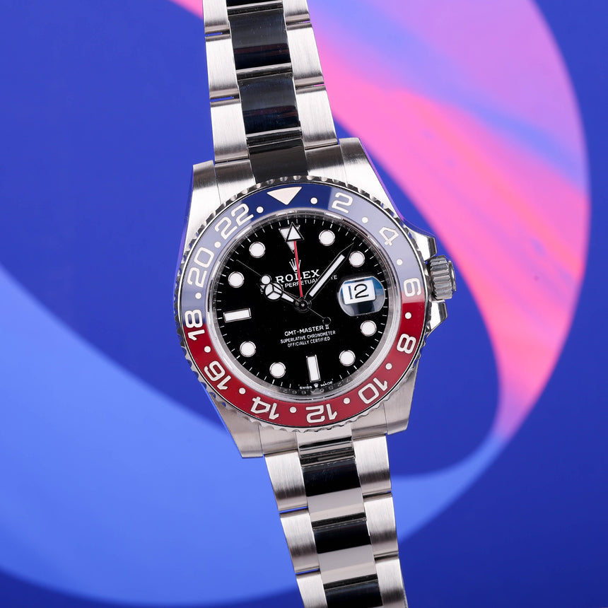 2021 Rolex GMT Master "Pepsi" ref 126710BLRO: Top conditions & FULL SET