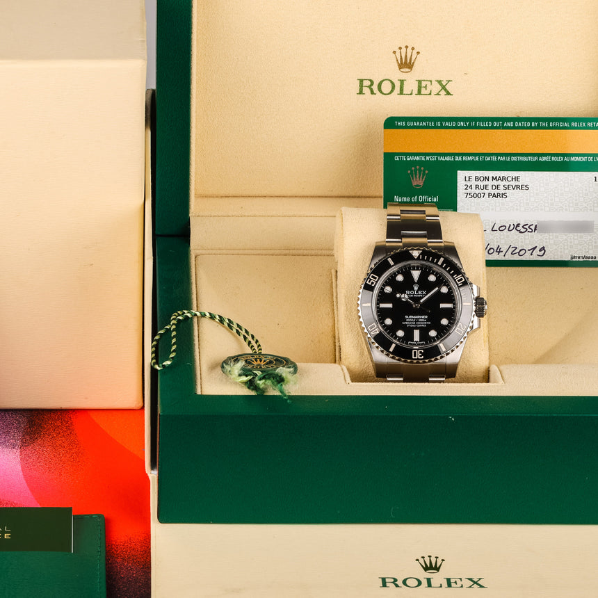 2019 Rolex Submariner No Date ref. 114060: Full Set & Stickers – Superb Condition