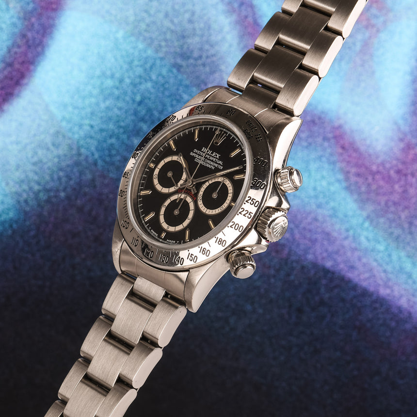 1989 Rolex Daytona “Zenith” ref. 16520: Rare 4-Liner & MK II 225 Bezel – Full Set