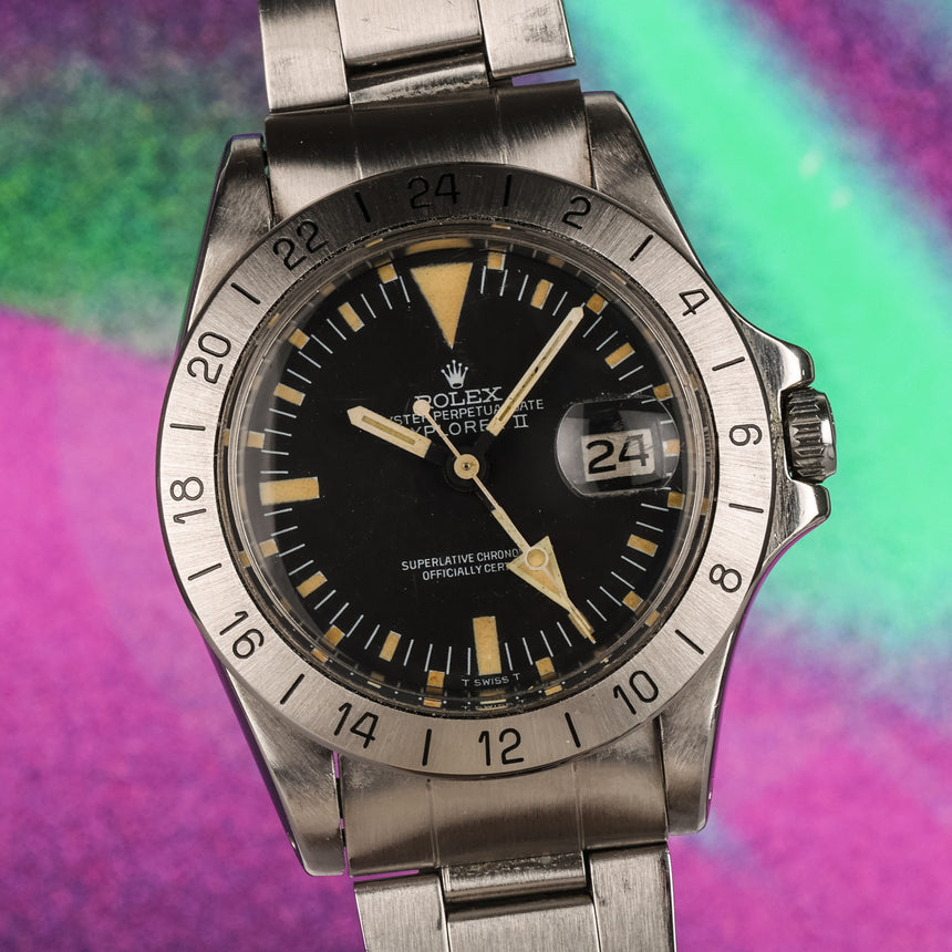1974 Rolex Explorer II “Freccione” ref. 1655 MK II “Albino” – Full Set