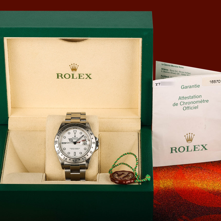 2002 Rolex Explorer II ref: 16570 with Box & Papers