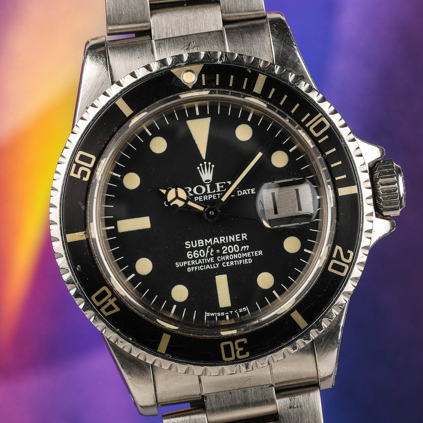 1977 (circa) Rolex Submariner date, reference 1680: cool one!