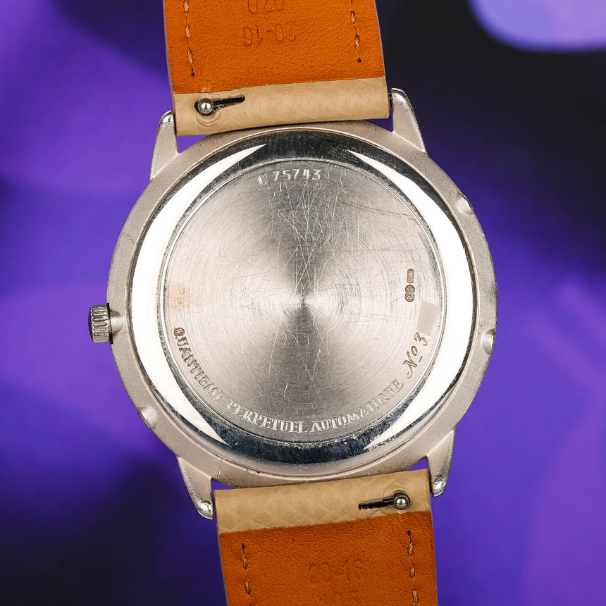 1990 (circa) VERY RARE 16 pieces only AP white gold perpetual calendar ref 25657BC: Certif & User guide