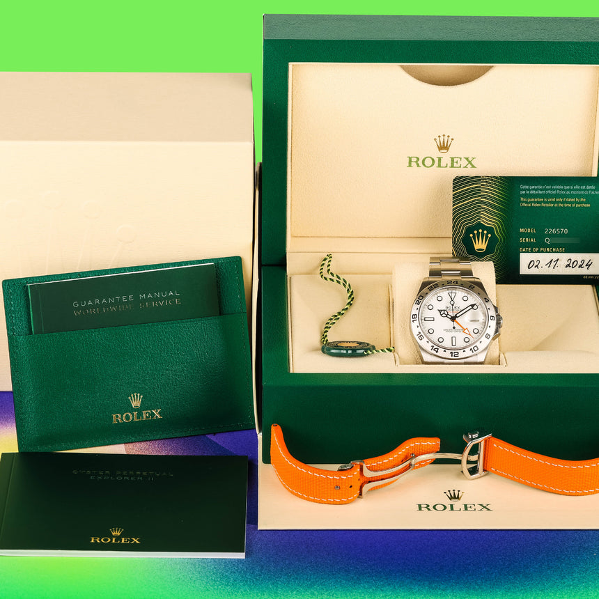 2024 Rolex Explorer II "Polar" ref: 226570 Full Set 50th Birthday