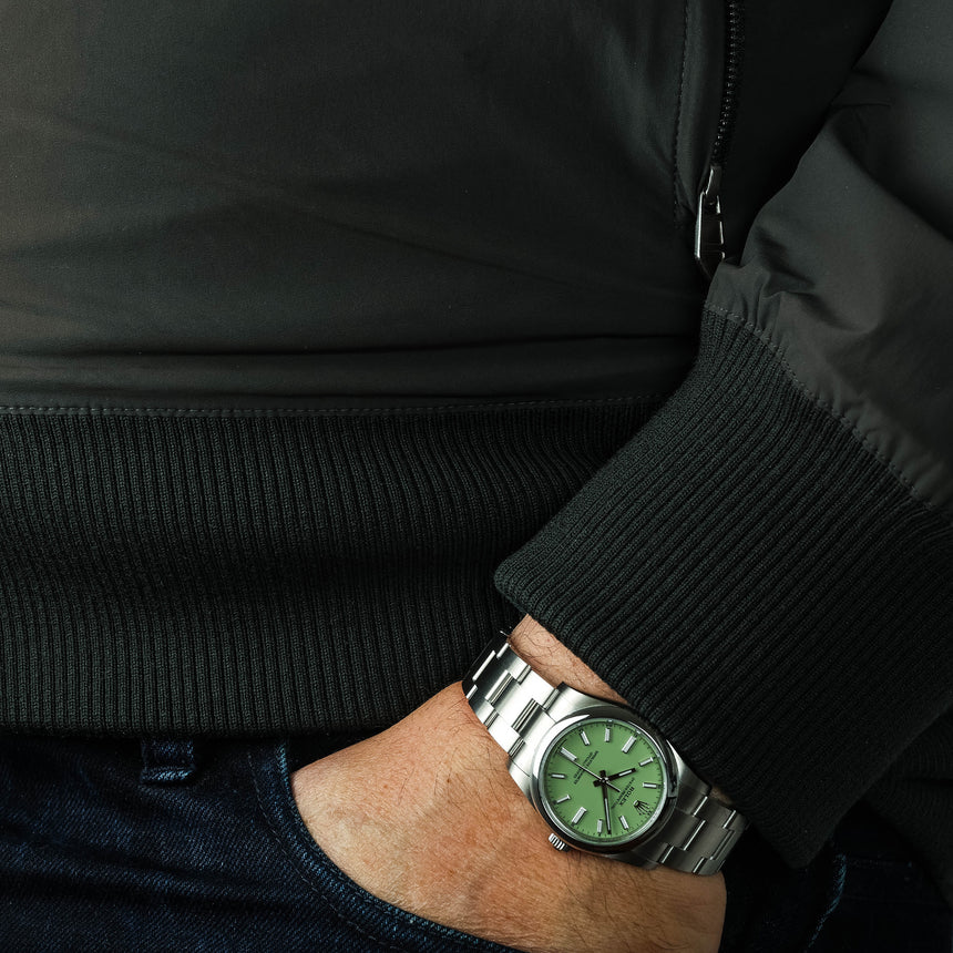 2025 Rolex OP, Pistachio dial,  34mm Ref: 124200 NEW & Full Set