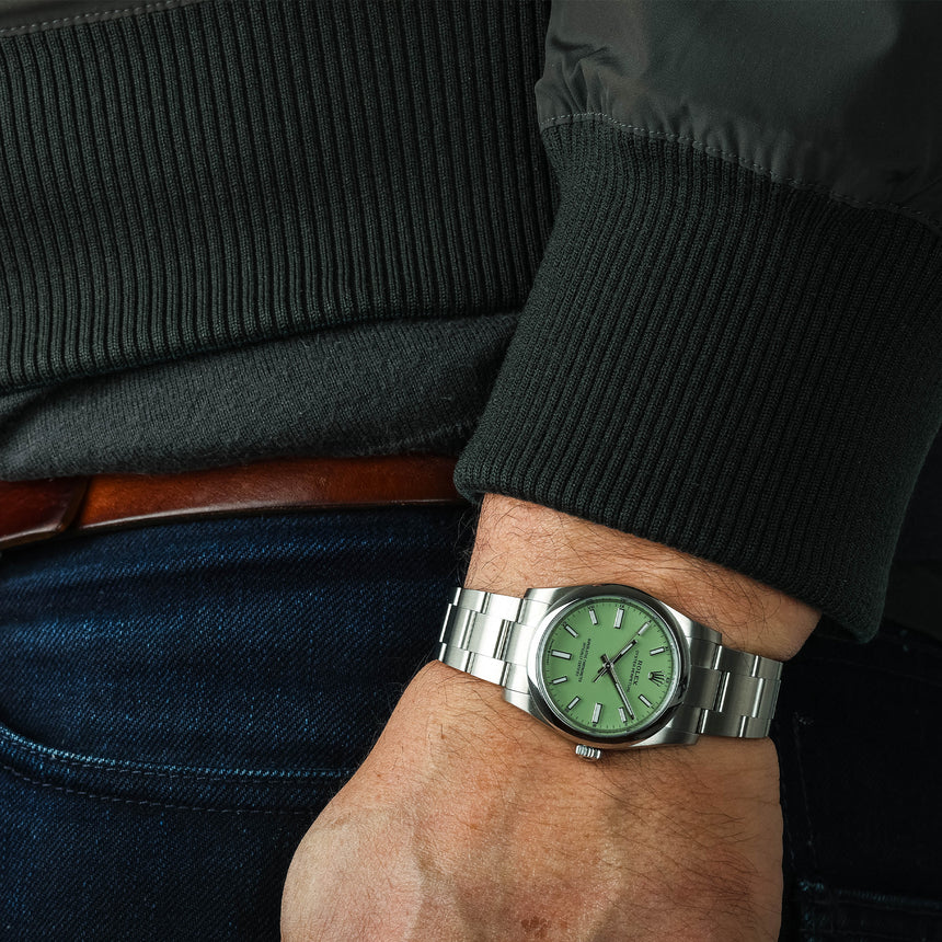 2025 Rolex OP, Pistachio dial,  34mm Ref: 124200 NEW & Full Set