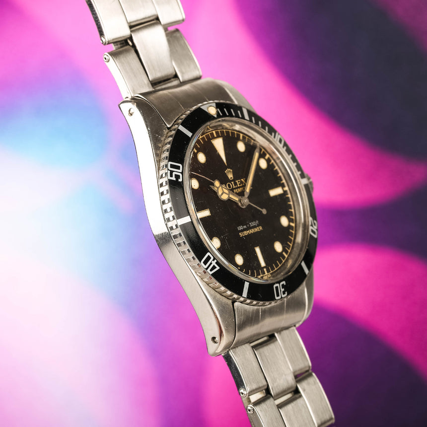 1958 Rolex Submariner Exclamation point, ref: 5508 small crown Tropical & Rolex Box