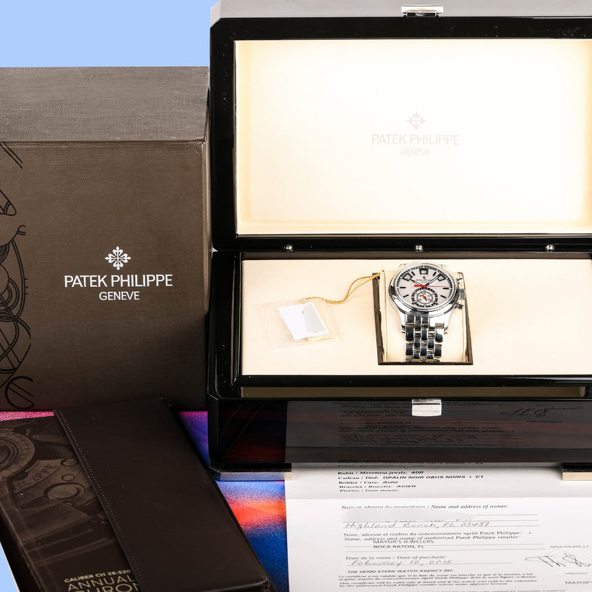 2015 Patek Philippe Annual calendar chronograph ref 5960/1A-001 : FULL SET