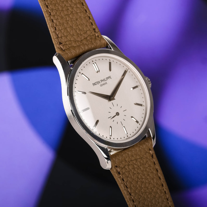 2005 PP&Co white gold Calatrava ref: 5196G FULL SET