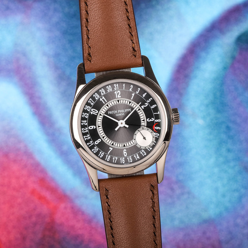 2011 Patek Philippe Calatrava White Gold ref 6000G-001: FULL SET Rare grey dial: