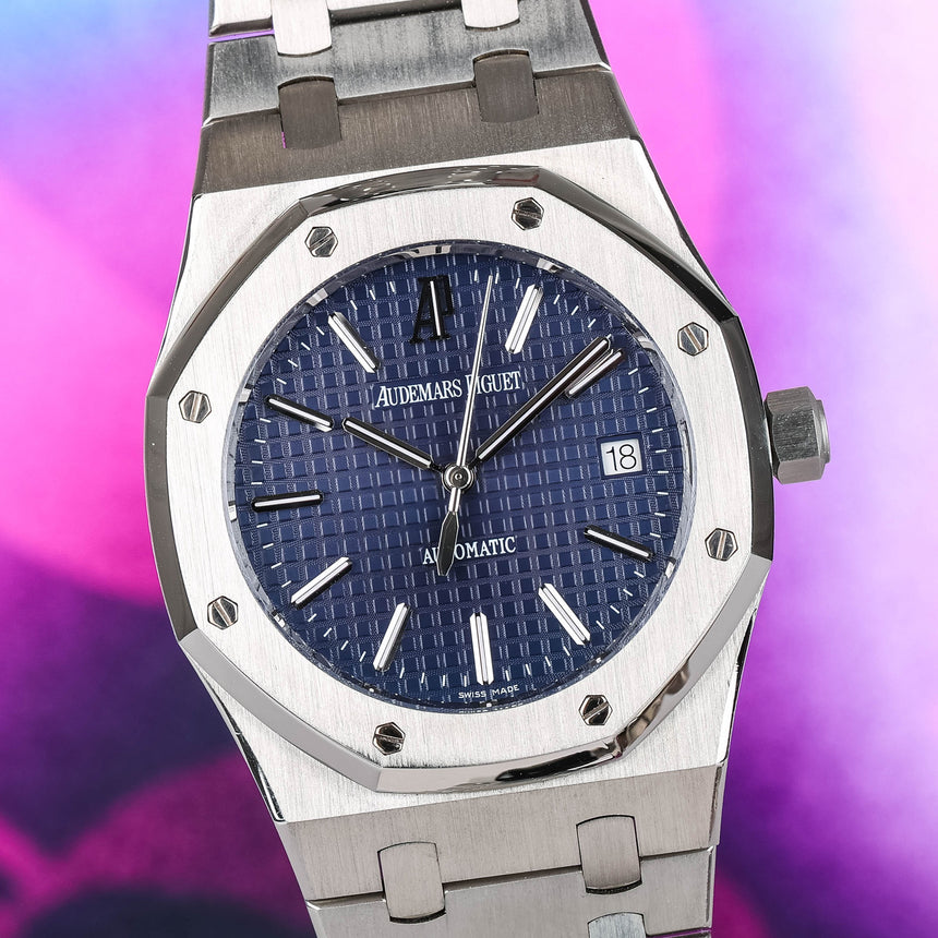 2012 Audemars Piguet Royal oak, Blue dial ref: 15300 Mint & full set