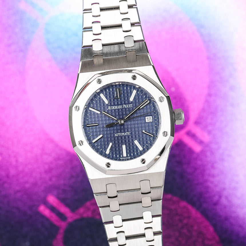 2012 Audemars Piguet Royal oak, Blue dial ref: 15300 Mint & full set