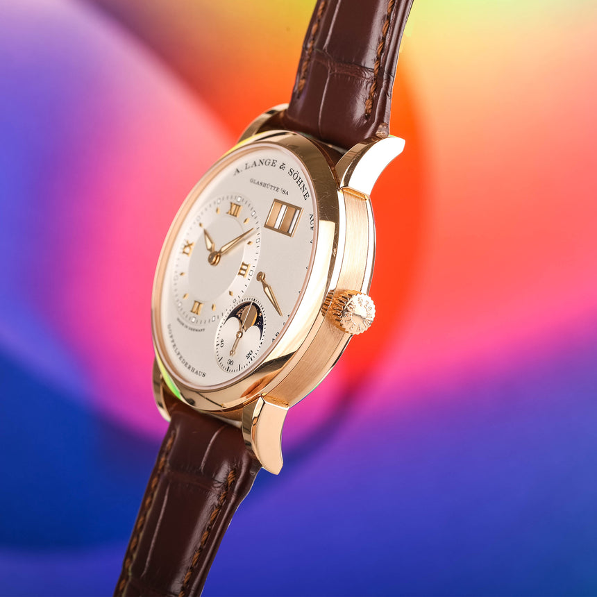 2025 L&S Lange 1 Moonphase Rose Gold Ref: 192.032 Full Set Super nice