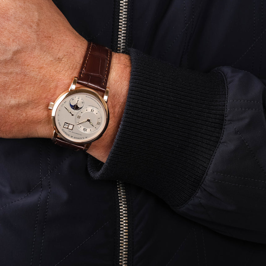 2025 L&S Lange 1 Moonphase Rose Gold Ref: 192.032 Full Set Super nice