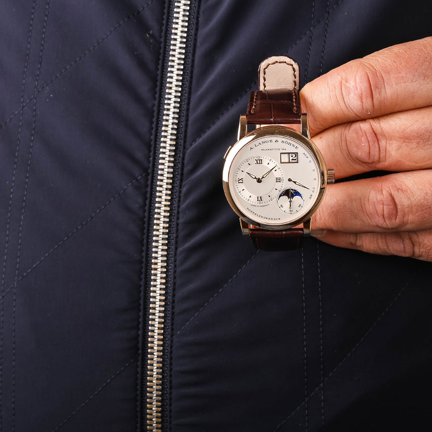 2025 L&S Lange 1 Moonphase Rose Gold Ref: 192.032 Full Set Super nice