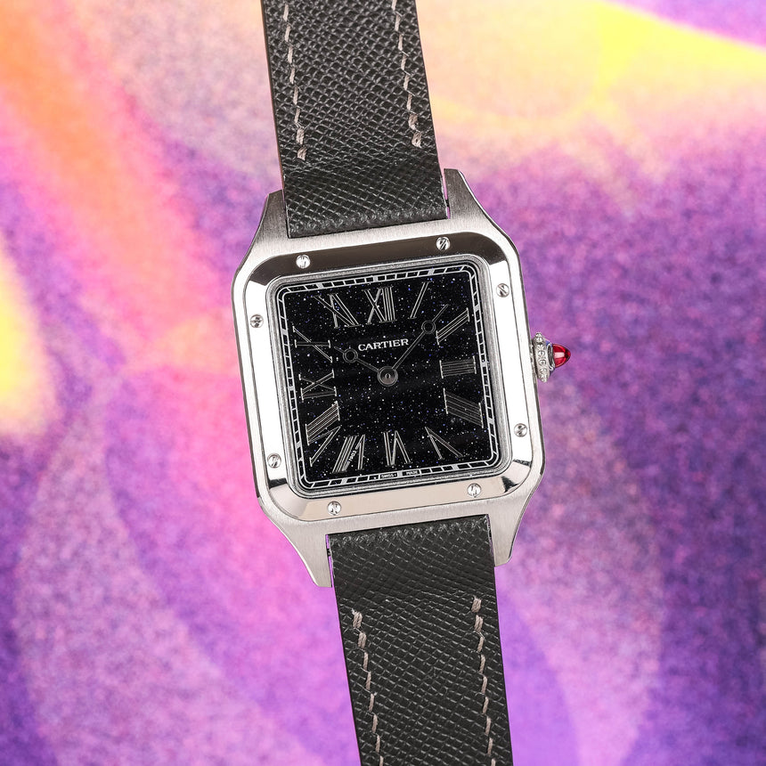 2025 Cartier Santos Dumont "La Baladeuse Champs Elysées 1903" in Platinum Ref: WGSA0099 Full Set NEW ! 100 pieces
