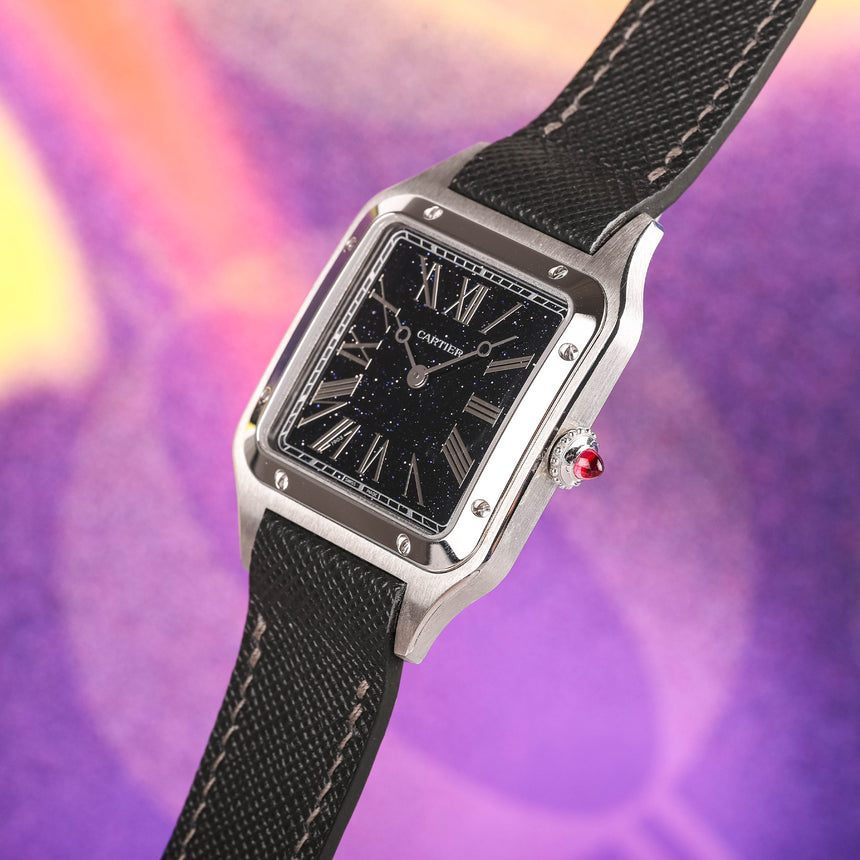2025 Cartier Santos Dumont "La Baladeuse Champs Elysées 1903" in Platinum Ref: WGSA0099 Full Set NEW ! 100 pieces
