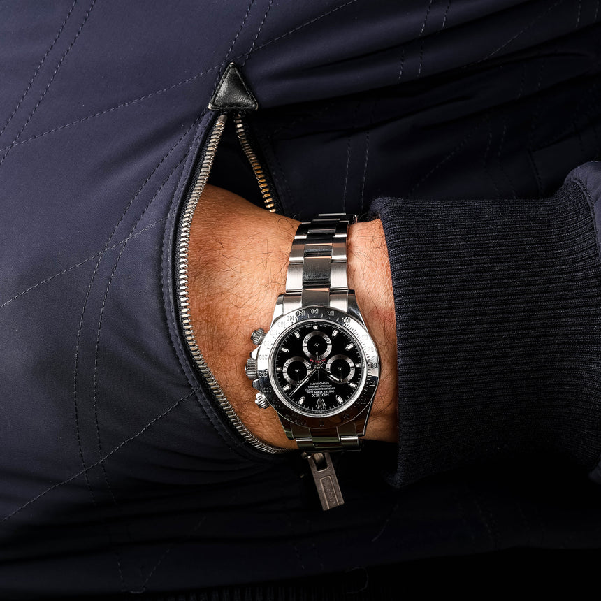 2016 Rolex Daytona Black Dial ref: 116520 FULL SET & 2019 Rolex Service, Like New