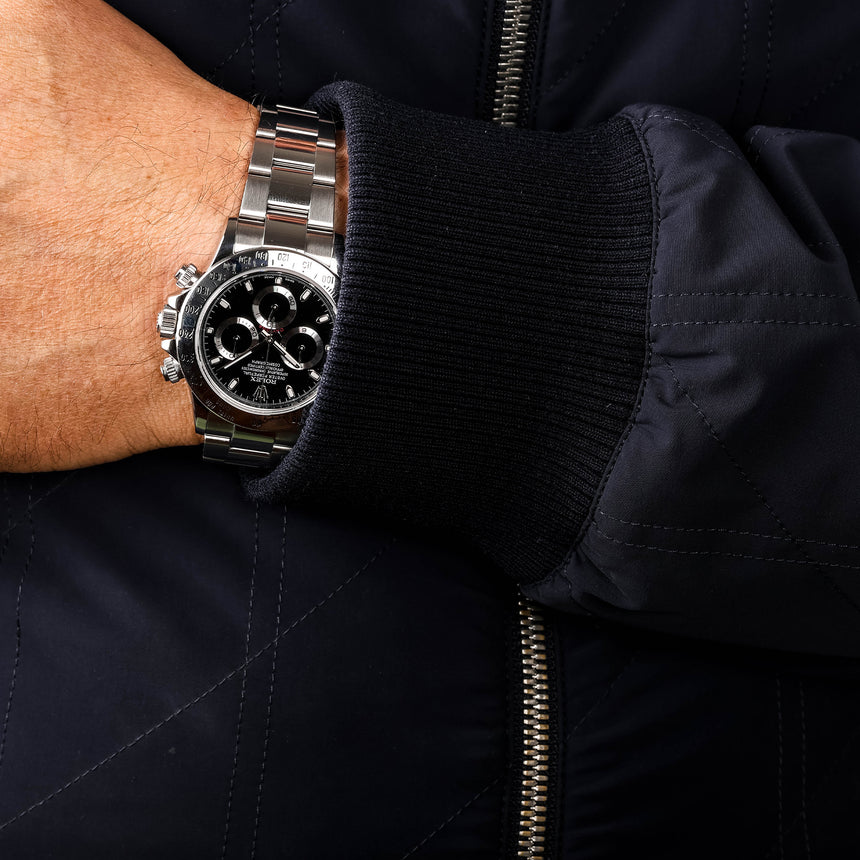 2016 Rolex Daytona Black Dial ref: 116520 FULL SET & 2019 Rolex Service, Like New