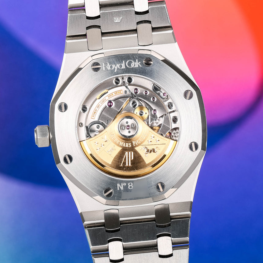2009 Audemars Piguet Royal oak, Blue dial ref: 15300 Mint & Papers & Service