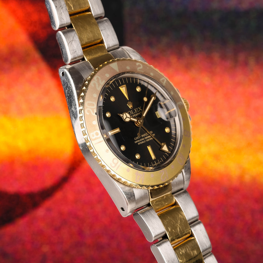 1977 Rolex GMT Master steel and gold NIPPLE DIAL on Oyster! ref: 1675/3 Dirty Harry !
