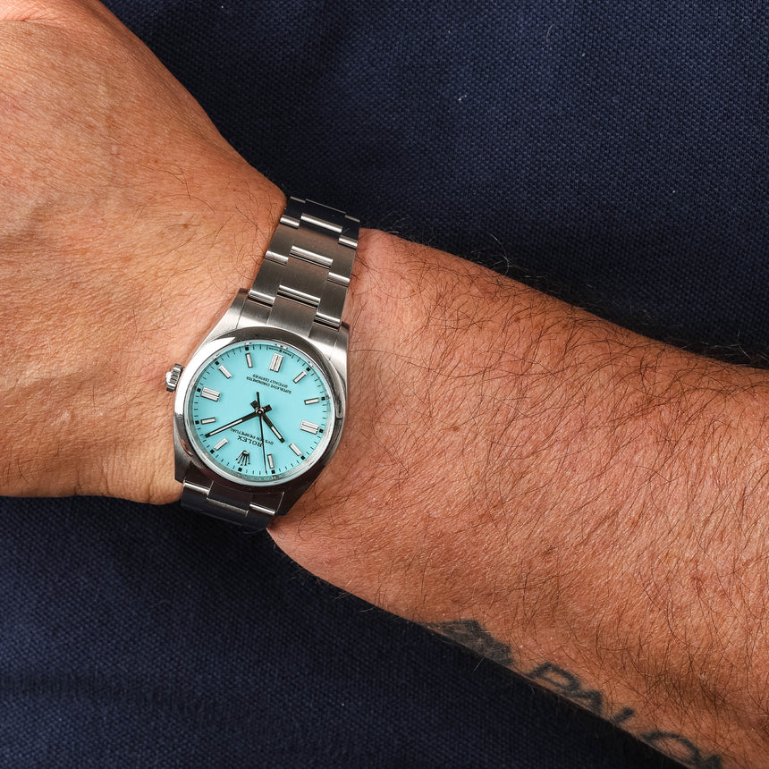 2026 Rolex Oyster perpetual turquoise "Tiffany" dial Ref: 126000  NEW, UNWORN Full Set