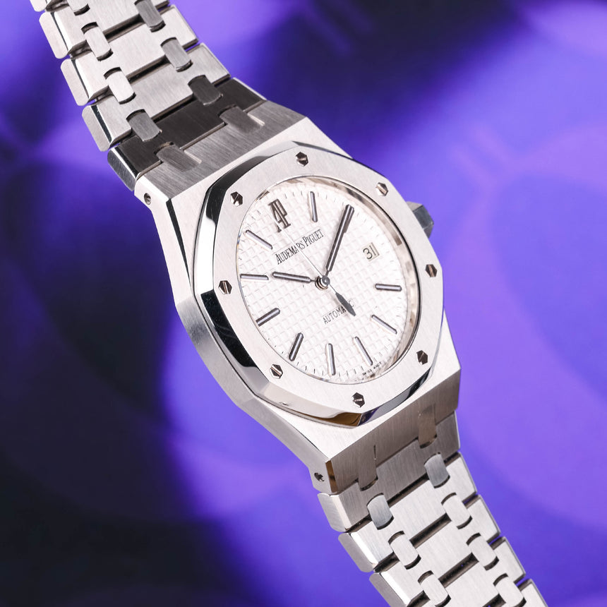 2006 Audemars Piguet Royal oak, White dial ref: 15300 Box & Papers Superb !