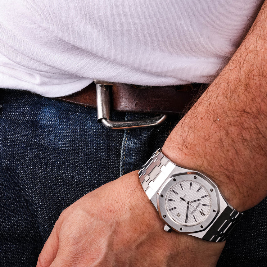 2006 Audemars Piguet Royal oak, White dial ref: 15300 Box & Papers Superb !