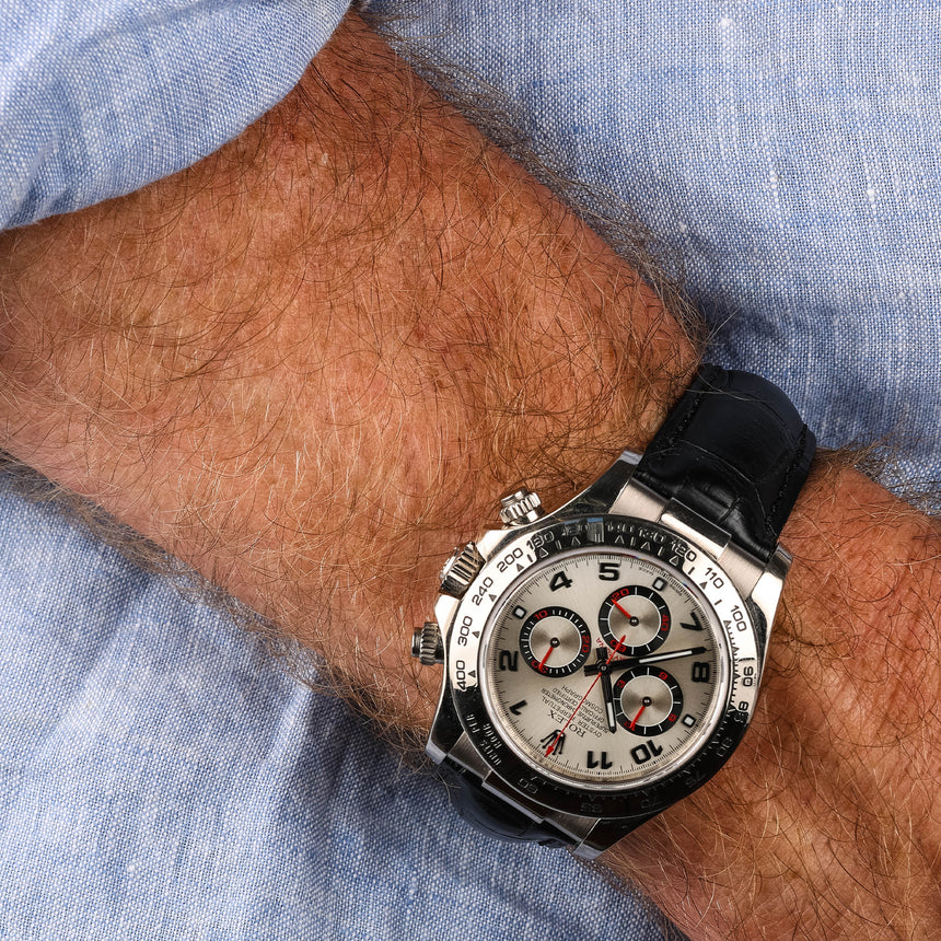 2015 Rolex Daytona in white gold, reference 116519, opalin racing dial, full set