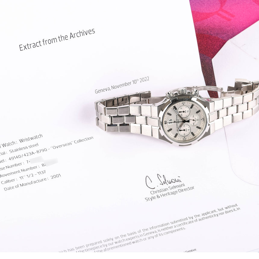 2001 Vacheron Constantin Chronograph, Overseas collection, ref 49140: Great piece !