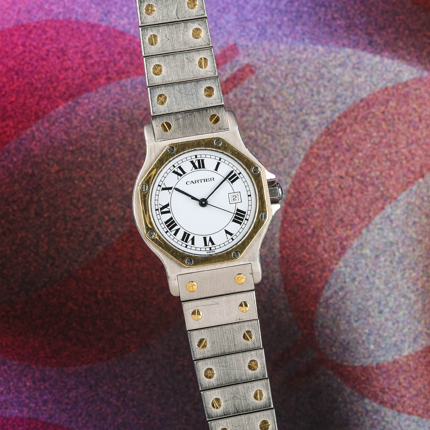 1990 (circa) Cartier Octogonal Santos reference 2966: Gorgeous full set, from the very first owner